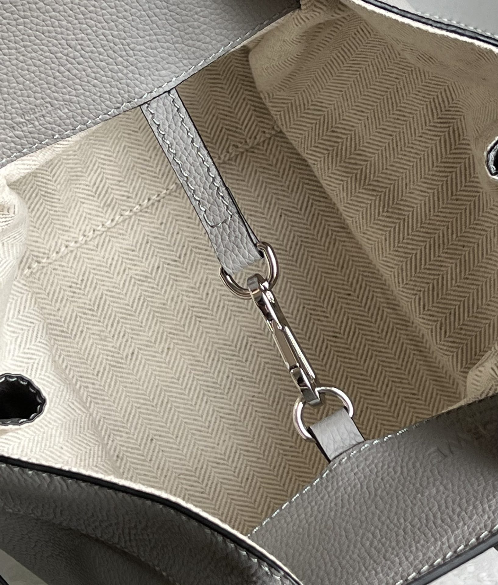 Loewe Compact Hammock Bag in Soft Grained Calfskin Grey